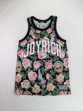 Joyrich Angel Floral Mesh Basketball Jersey Tank Top Black Men's XS